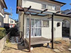 ウッドデッキ テラス屋根 境界フェンス