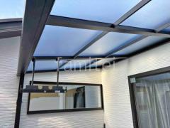2階ベランダ屋根 LIXIL スピーネF フラット屋根 スタンダード 壁付